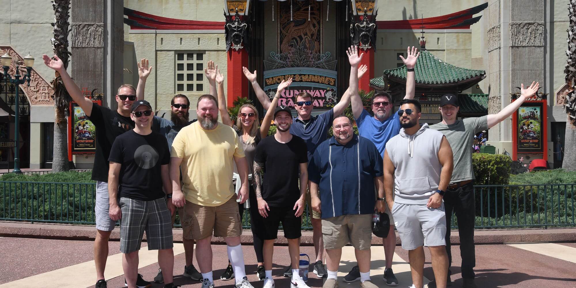 BSC team at a theme park