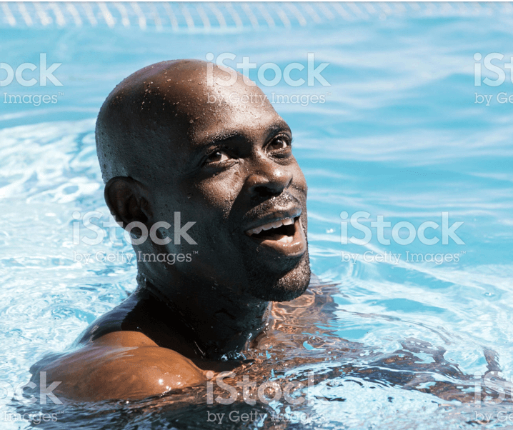 Man in swimming pool