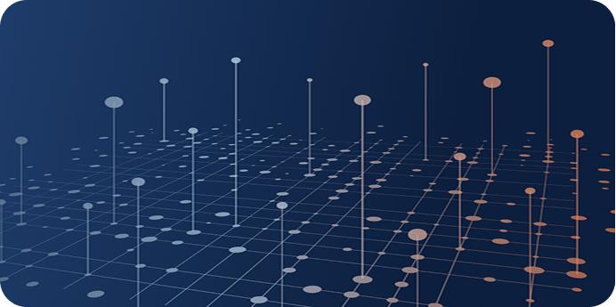 Illustrative graphic of grids and dots